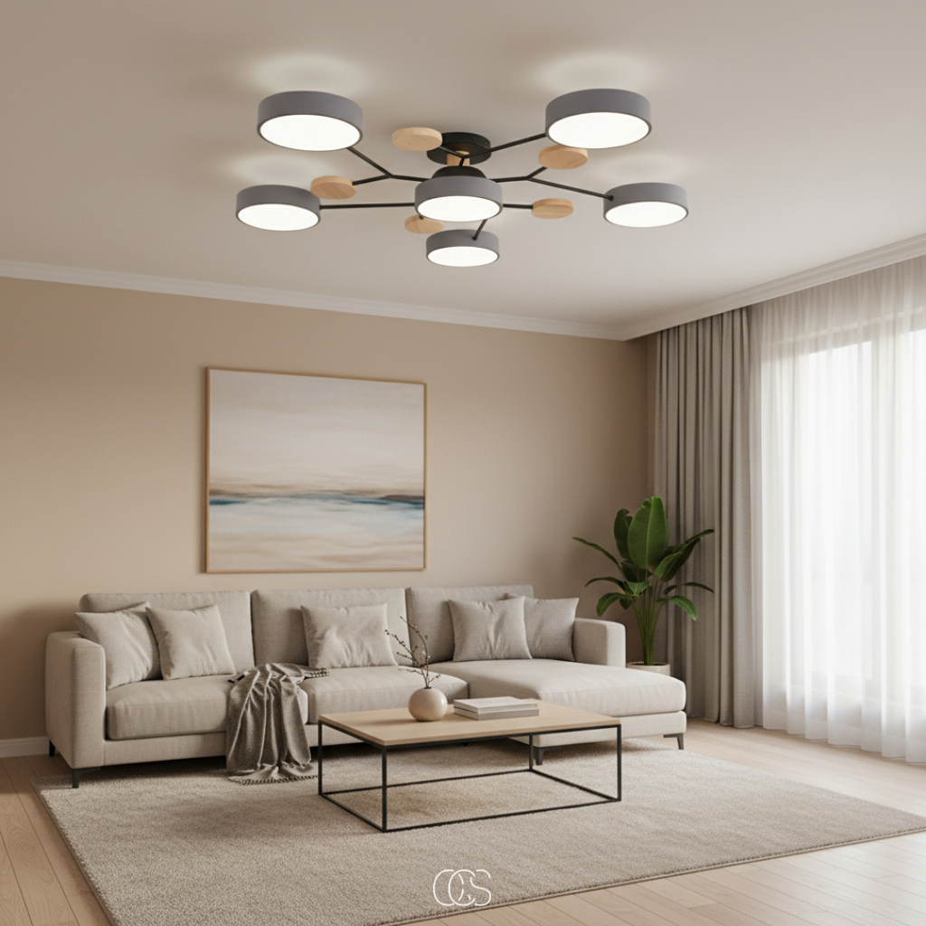 OCS - Lampada da soffitto LED Metallo Macaron