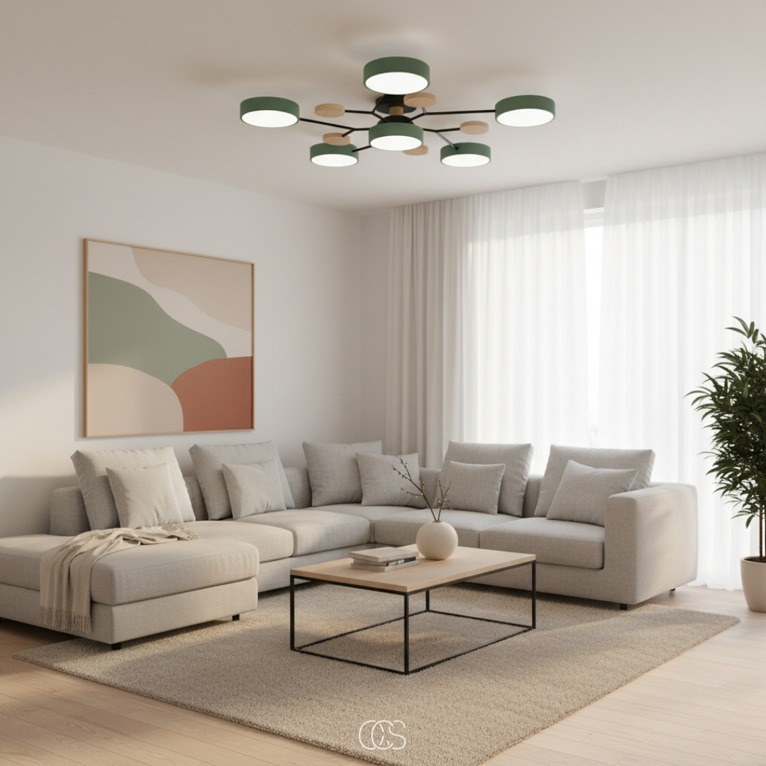 OCS - Lampada da soffitto LED Metallo Macaron