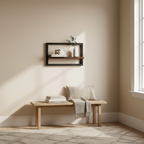 OCS - Mensola a Muro Industriale Fluttuante – 40x25 cm – Design Moderno e Salvaspazio