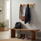 OCS - Appendiabiti in Legno Minimalista – Design Japandi – Fatto a Mano – Appendiabiti da Muro in Legno Massiccio