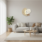 OCS - pirlo Orologio da parete moderno silenzioso scandinavo - Design in legno e metallo
