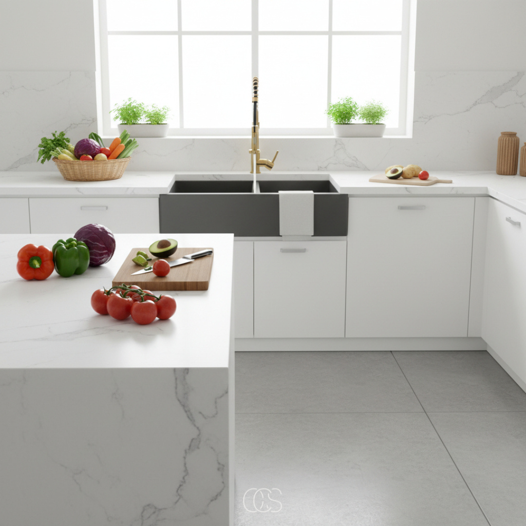 OCS - Rubinetto da Cucina Professionale con Doccia Estraibile - Beccuccio girevole a 360°