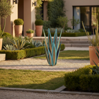 OCS - Scultura da Giardino in Metallo Agave - Fatta a Mano - Resistente alle Intemperie & Senza Manutenzione - Decorazione Rustica per Giardino