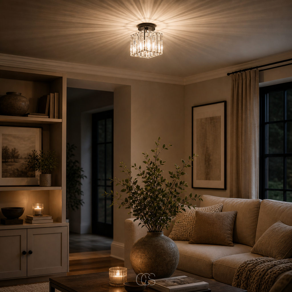 OCS - Lampada da soffitto Mengjay Kristallen - Design quadrato