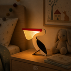 OCS - Lampada da Tavolo LED Scandinava - Lampada per Bambini per Camera e Comodino