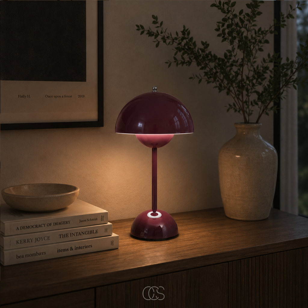 OCS - Lampada da Tavolo Designer Scandinava - Senza Fili & Dimmerabile