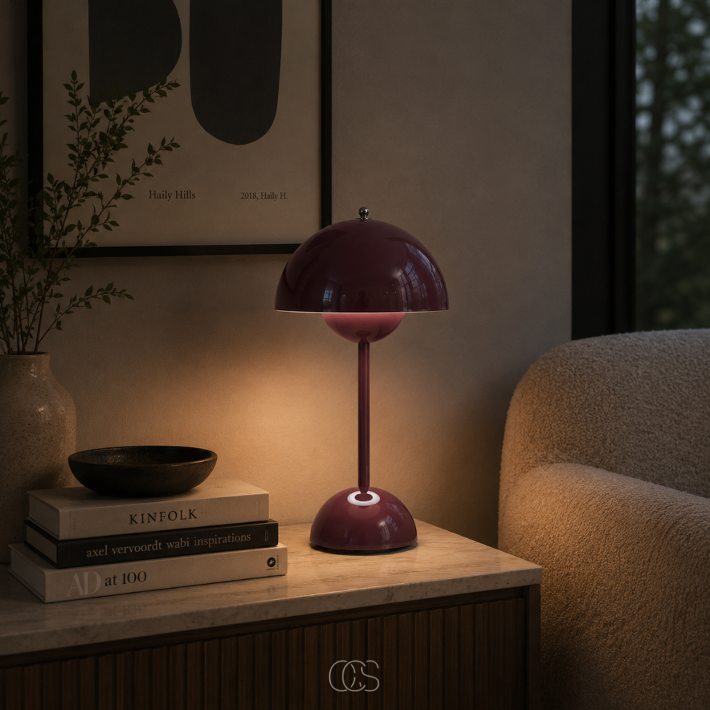 OCS - Lampada da Tavolo Designer Scandinava - Senza Fili & Dimmerabile