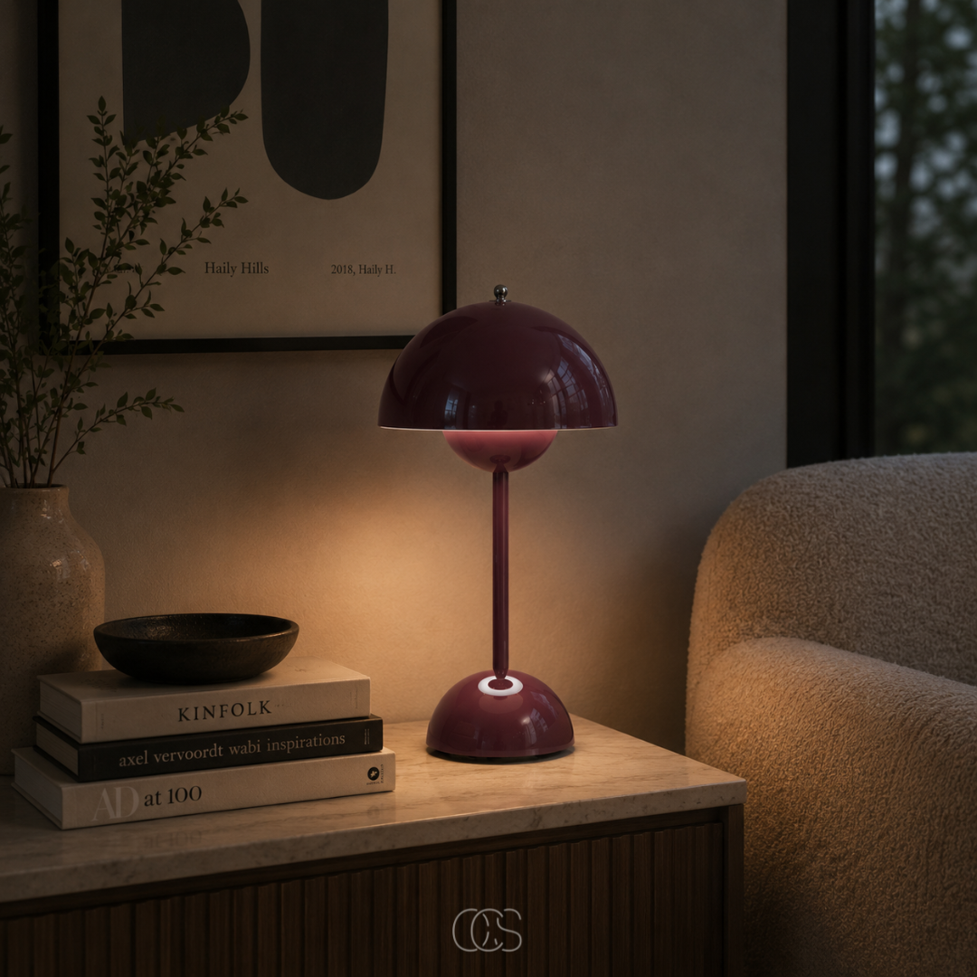 OCS - Lampada da Tavolo Designer Scandinava - Senza Fili & Dimmerabile