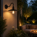 OCS - Lampada da Parete Vintage Mistique - Illuminazione da Esterno Retro Industriale per Facciata e Giardino