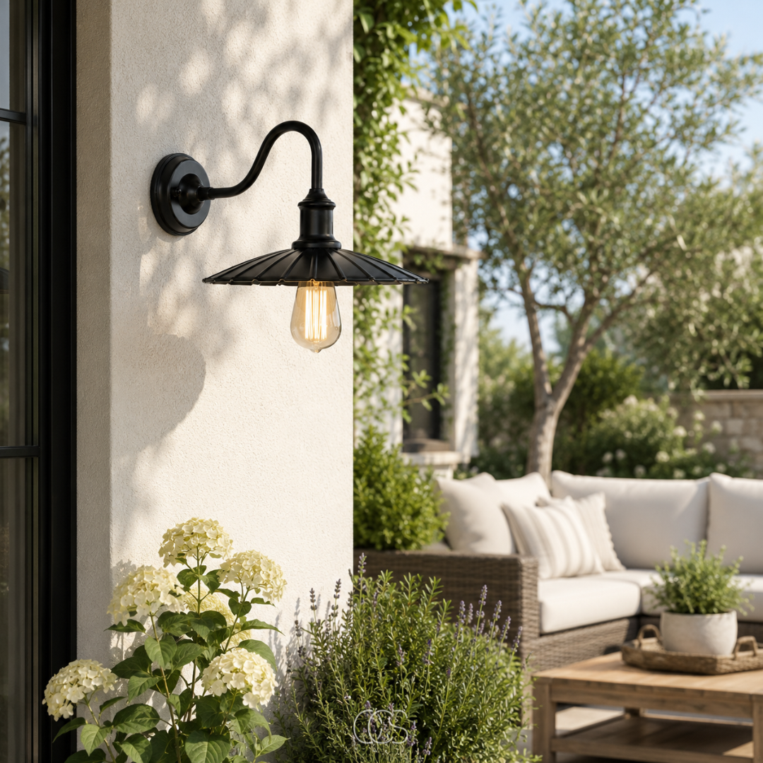 OCS - Lampada da Parete Vintage Mistique - Illuminazione da Esterno Retro Industriale per Facciata e Giardino