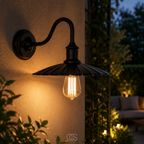 OCS - Lampada da Parete Vintage Mistique - Illuminazione da Esterno Retro Industriale per Facciata e Giardino