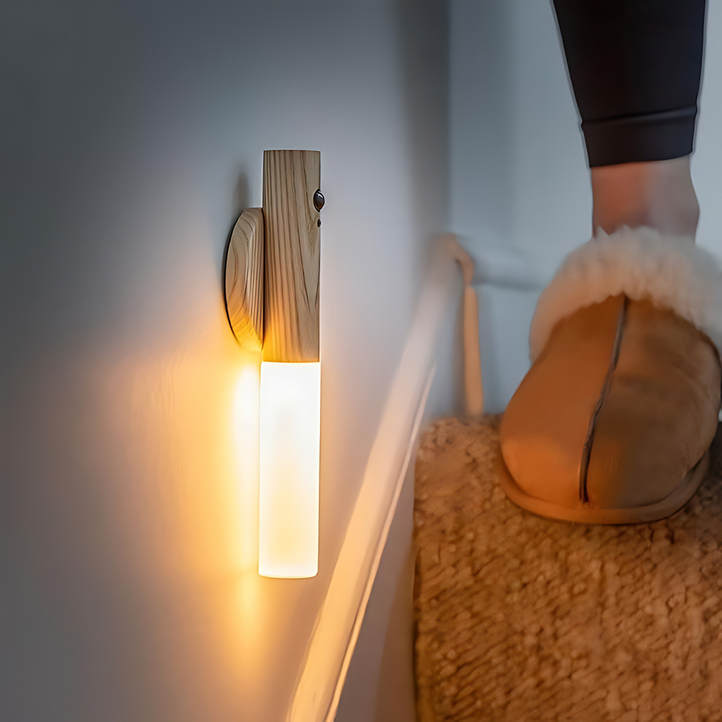 LumiArt - Lampada da parete elegante con sensore di movimento e LED ricaricabile