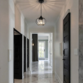 OCS - Lampada a Sospensione Nordic con Vetro Sferico – Design Nero