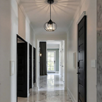 OCS - Lampada a Sospensione Nordic con Vetro Sferico – Design Nero