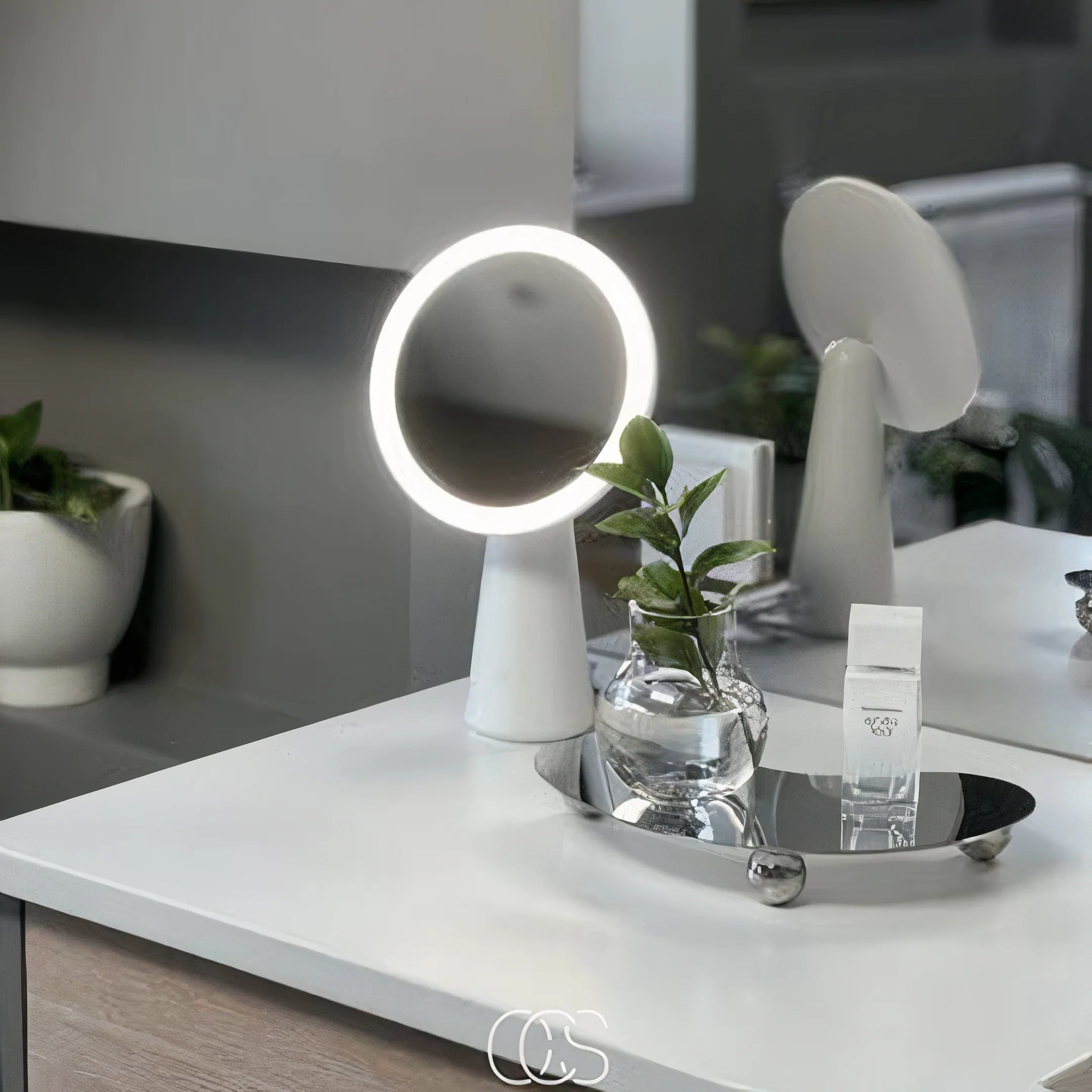 OCS - Lampada da Tavolo con Specchio a LED - Lampada per Trucco