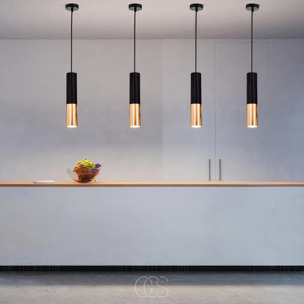 OCS - Lampada a sospensione Cavi – Nero&Oro Design Metallico