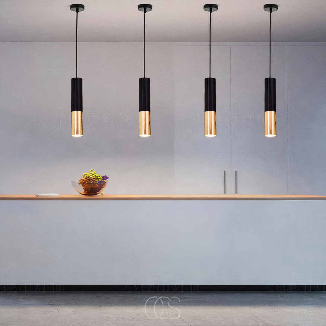 OCS - Lampada a sospensione Cavi – Nero&Oro Design Metallico