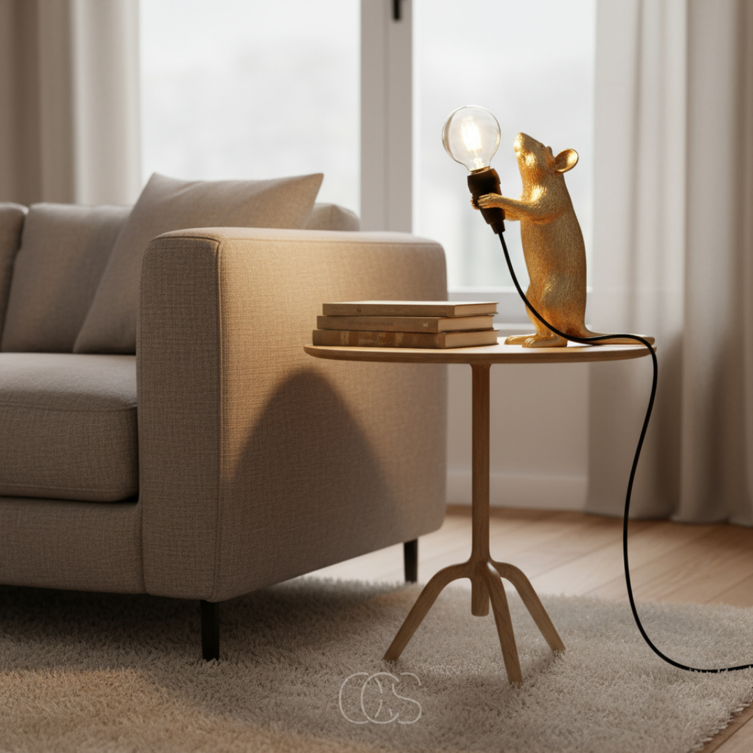 OCS - lampada da tavolo LED decorativa a forma di topo