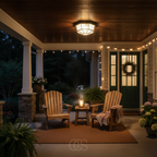 OCS - Lampada da soffitto esterna in bronzo – Alluminio e vetro