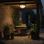 OCS - Lampada da soffitto esterna in bronzo – Alluminio e vetro