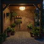 OCS - Lampada da soffitto esterna in bronzo – Alluminio e vetro