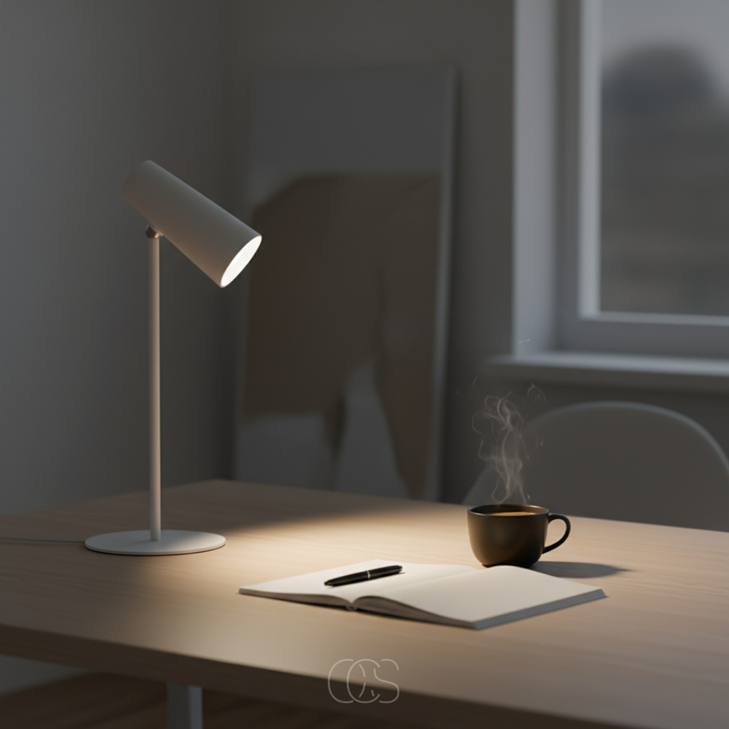 OCS - Lampada da Tavolo Industriale - senza fili e luce regolabile