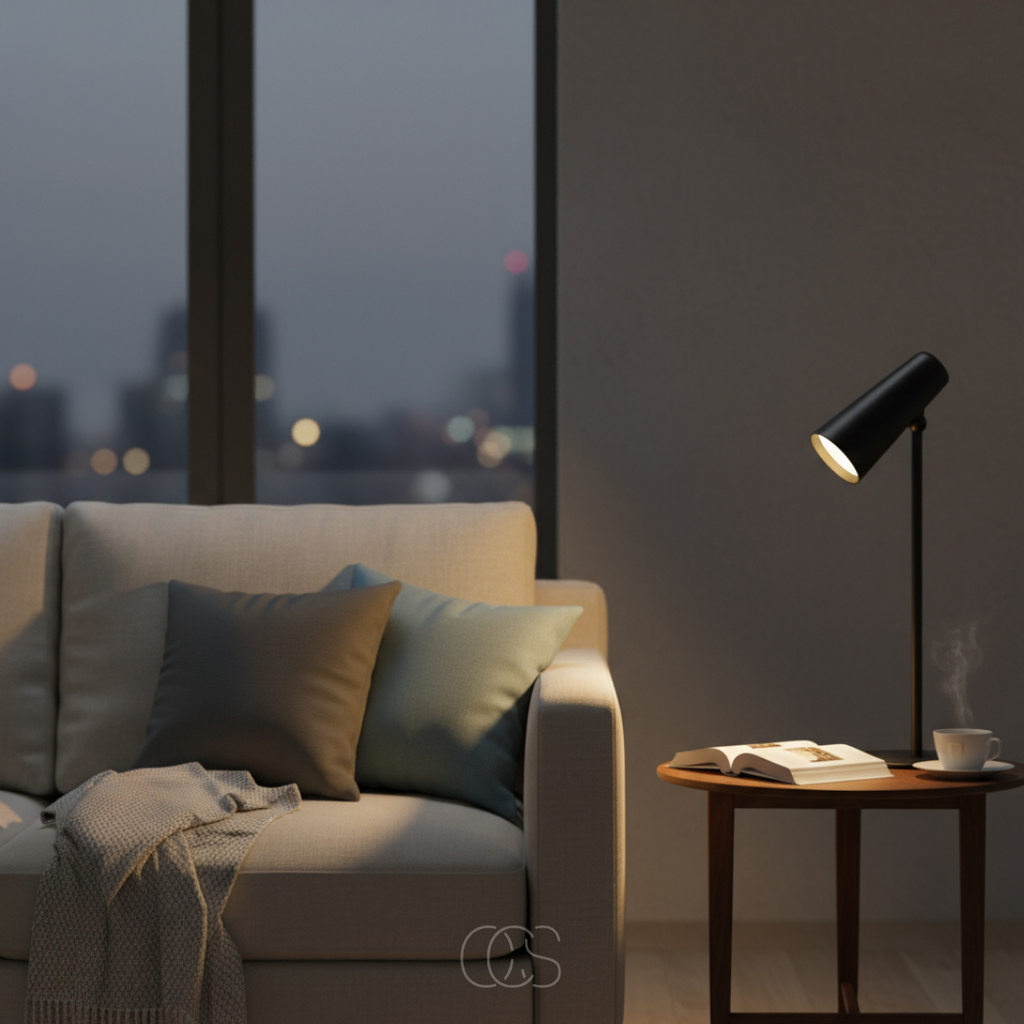 OCS - Lampada da Tavolo Industriale - senza fili e luce regolabile