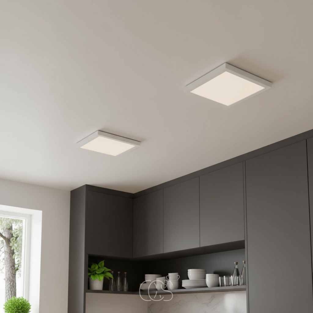 OCS - Lampada a soffitto quadrata a LED per bagno