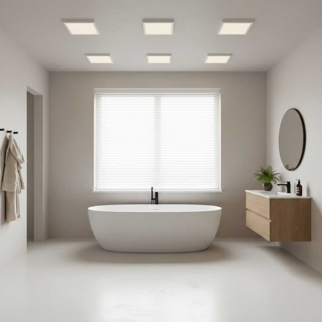 OCS - Lampada a soffitto quadrata a LED per bagno