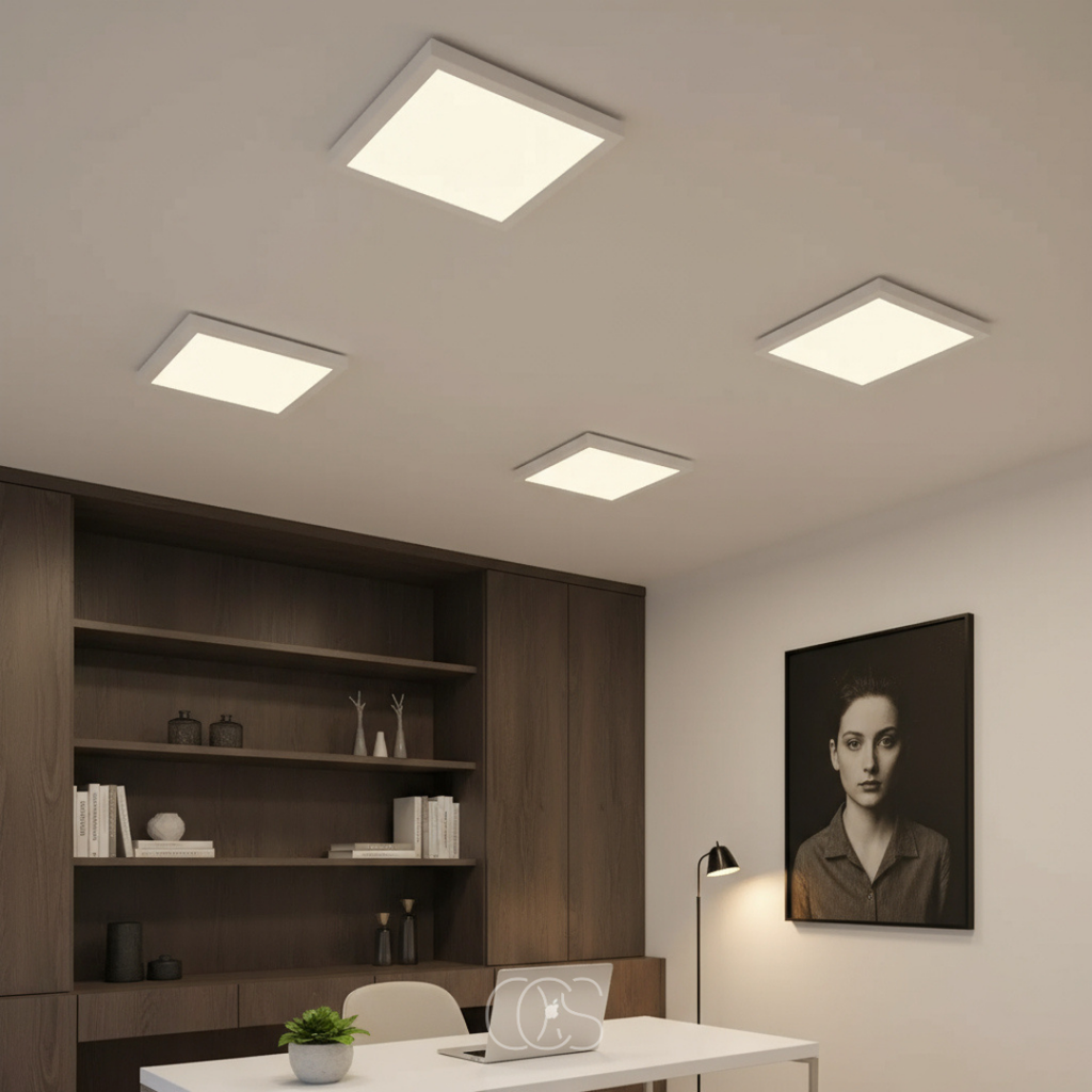 OCS - Lampada a soffitto quadrata a LED per bagno