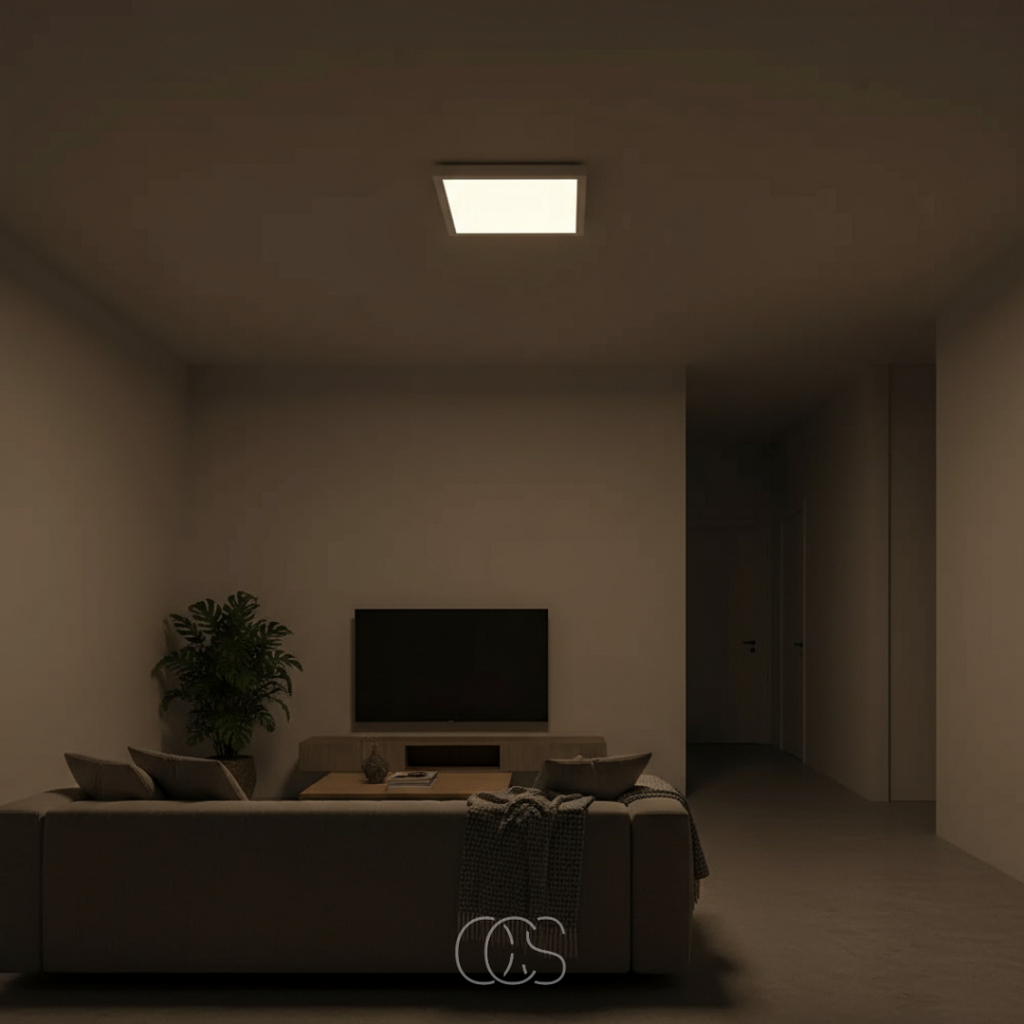 OCS - Lampada a soffitto quadrata a LED per bagno
