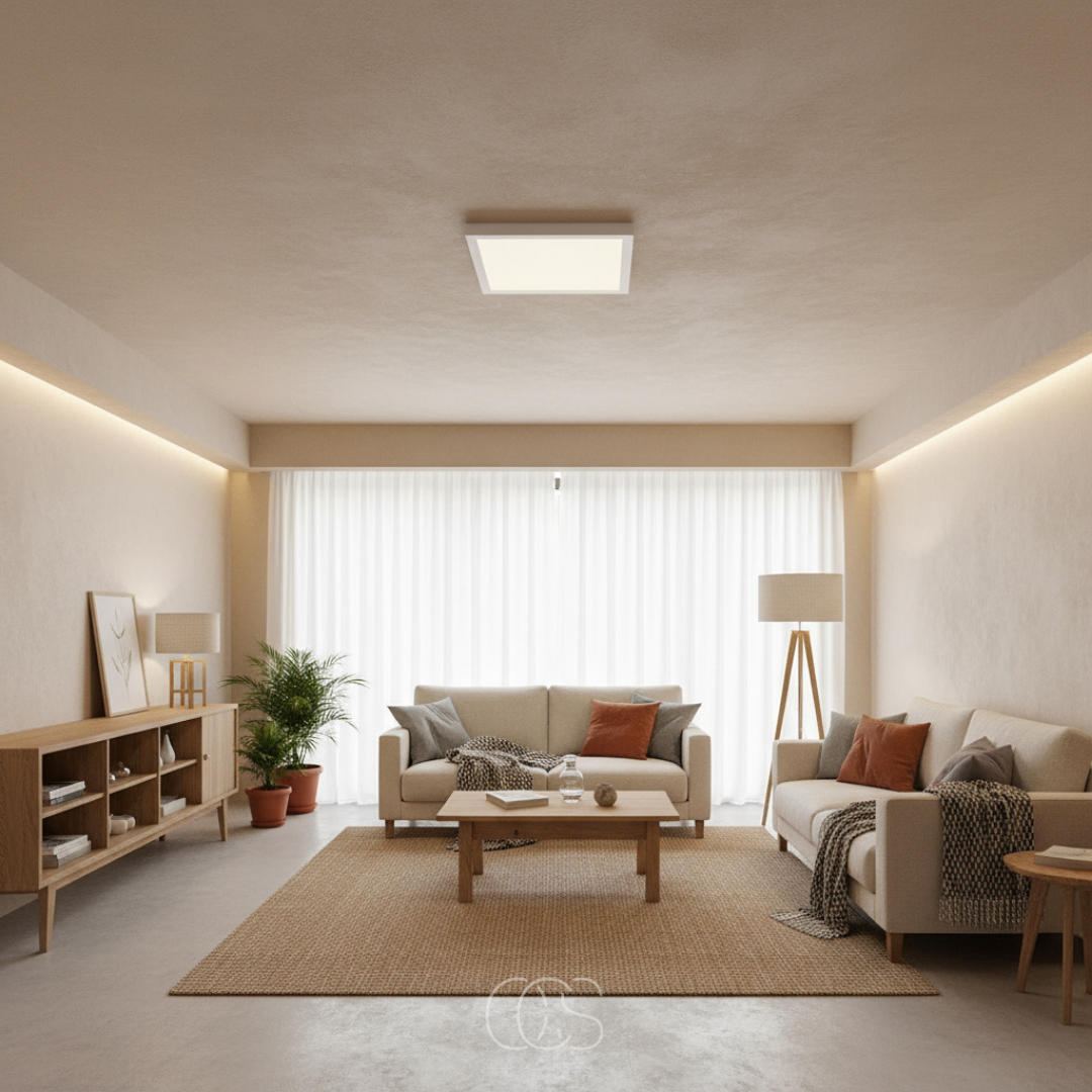 OCS - Lampada a soffitto quadrata a LED per bagno