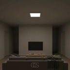 OCS - Lampada a soffitto quadrata a LED per bagno