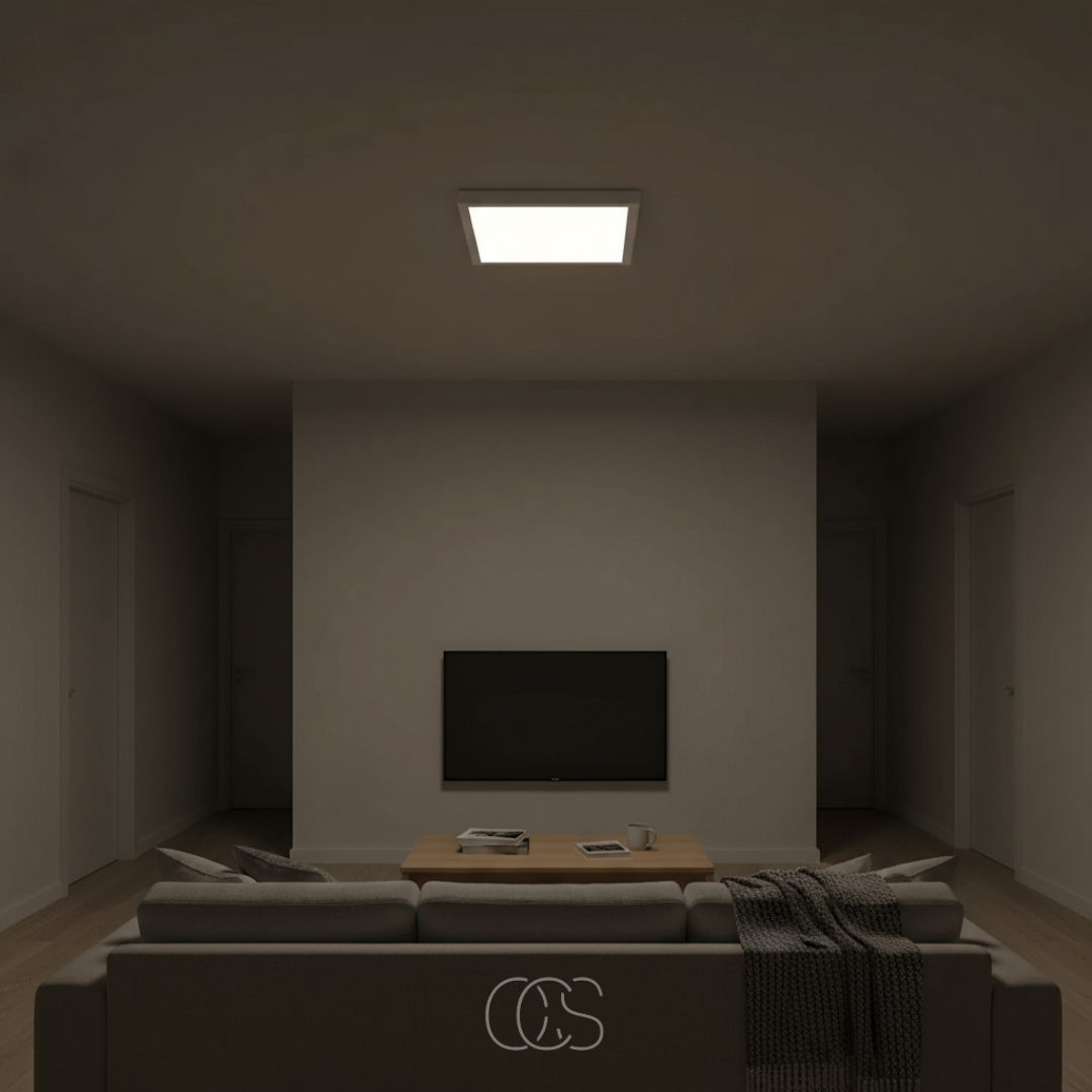 OCS - Lampada a soffitto quadrata a LED per bagno