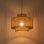 OCS - Lampada a Sospensione Bridga in Rattan - Bambù