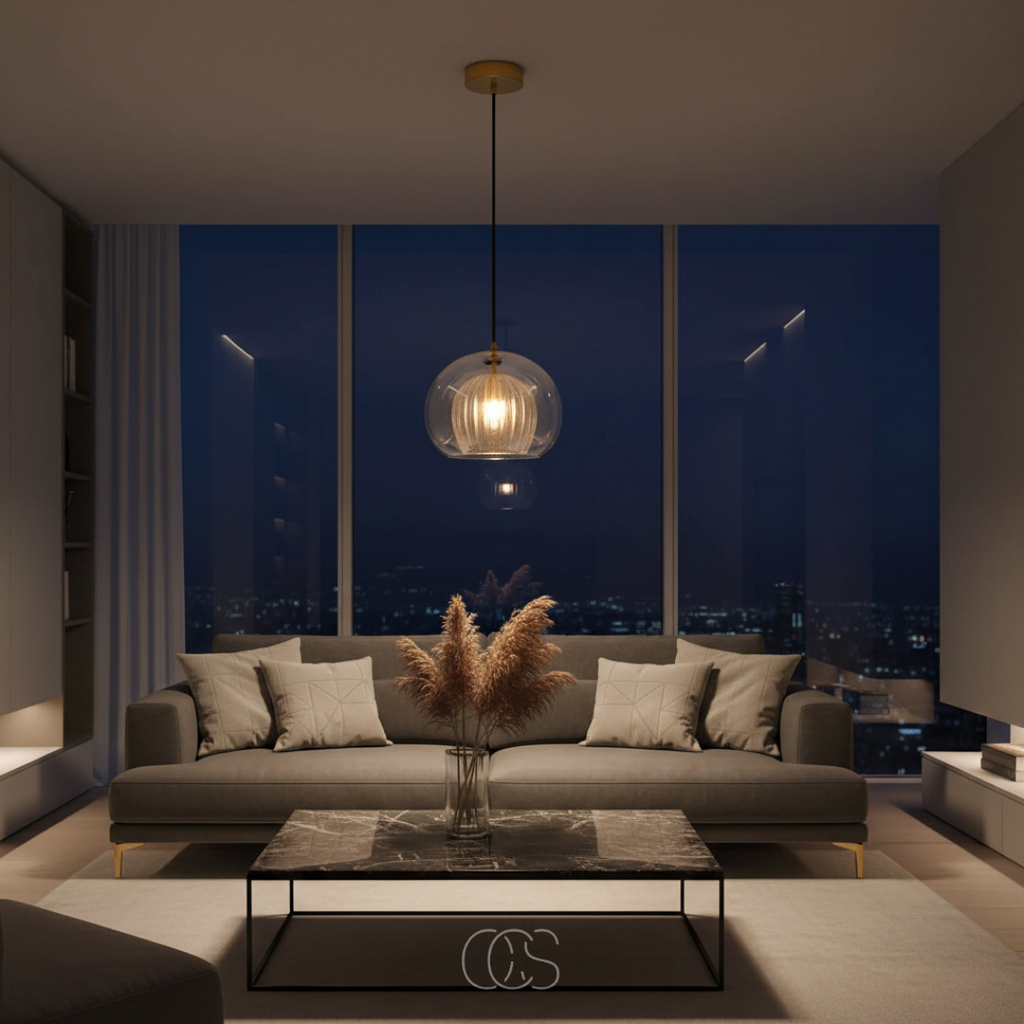 Lampada a Sospensione in Vetro OCS Bolv
