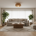 OCS - Lampada da soffitto Luna Rotan