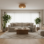 OCS - Lampada da soffitto Luna Rotan
