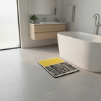 OCS - Tappetino da Bagno Astratto con Design Antiscivolo e Assorbente