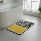 OCS - Tappetino da Bagno Astratto con Design Antiscivolo e Assorbente