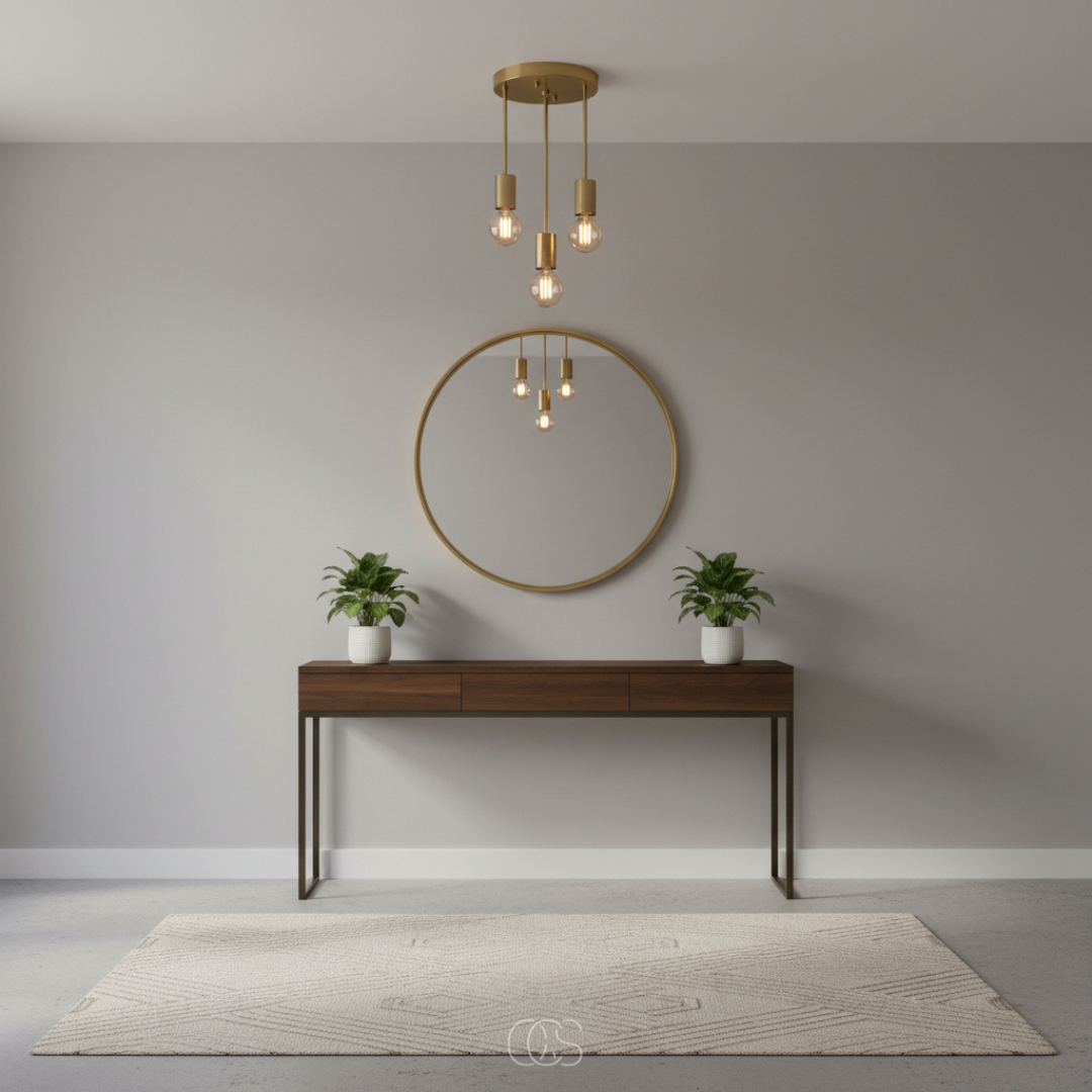 OCS - Dilo lampada da soffitto industriale dorata - 3 punti luce