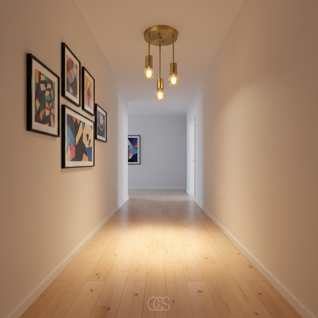 OCS - Dilo lampada da soffitto industriale dorata - 3 punti luce