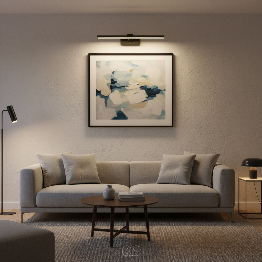 OCS - lampada da parete LED Frys Oro - Dimmerabile con Telecomando - Lampada per Quadri & Specchi