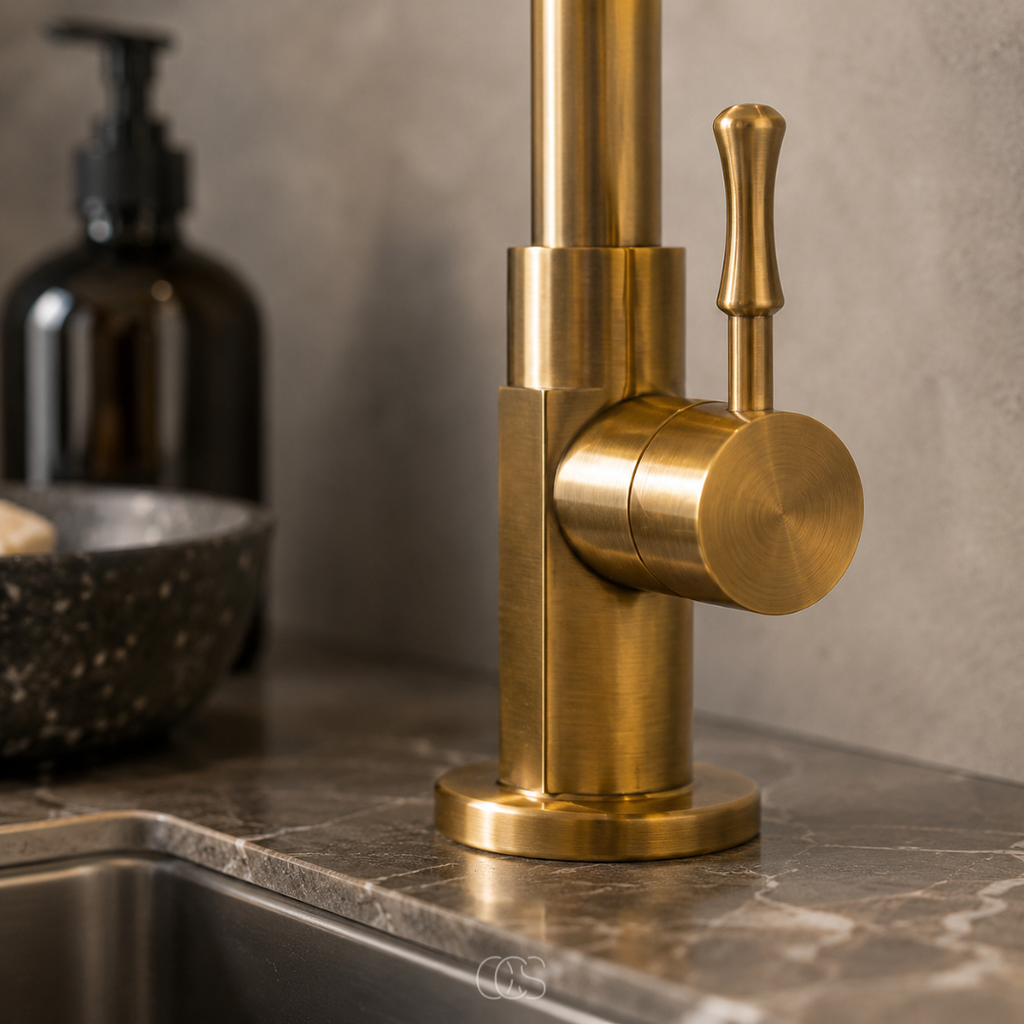 OCS - Rubinetto da cucina vintage in ottone antico