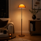 OCS - Coby Bauhaus Lampada da Terra a Fungo - Design Retro con Corda di Trazione