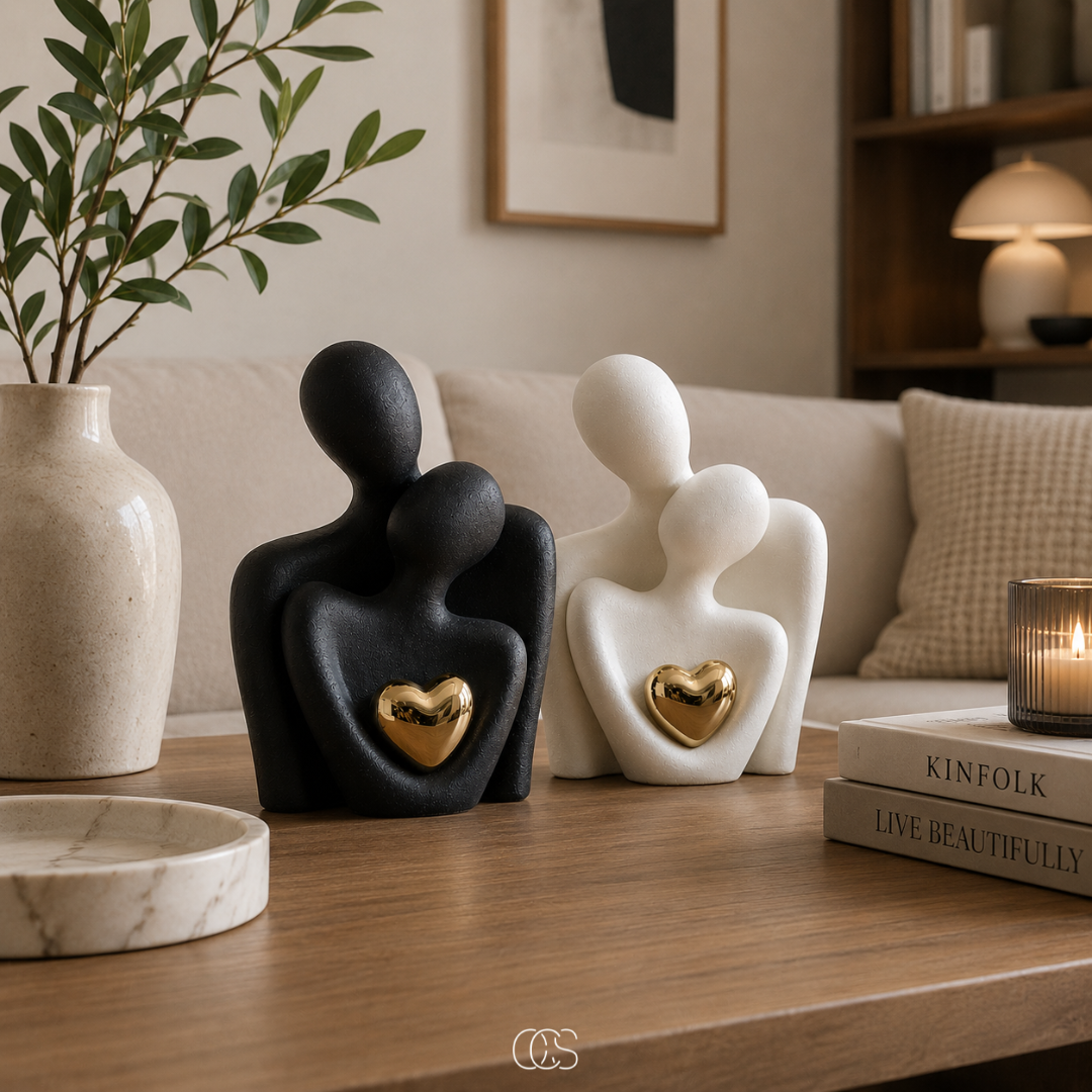 OCS - Scultura Moderna minimalista di una coppia in ceramica