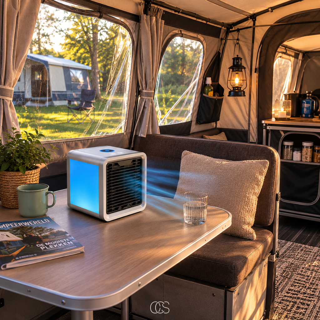 OCS - Raffrescatore Portatile con Umidificatore - Mini Condizionatore Senza Fili con Illuminazione LED e USB