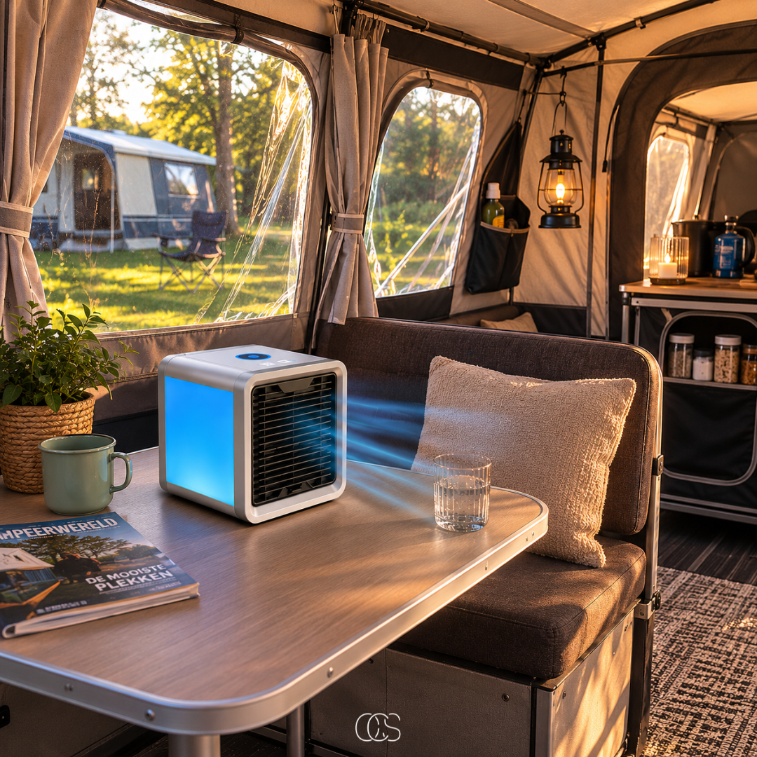 OCS - Raffrescatore Portatile con Umidificatore - Mini Condizionatore Senza Fili con Illuminazione LED e USB