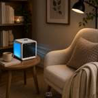 OCS - Raffrescatore Portatile con Umidificatore - Mini Condizionatore Senza Fili con Illuminazione LED e USB