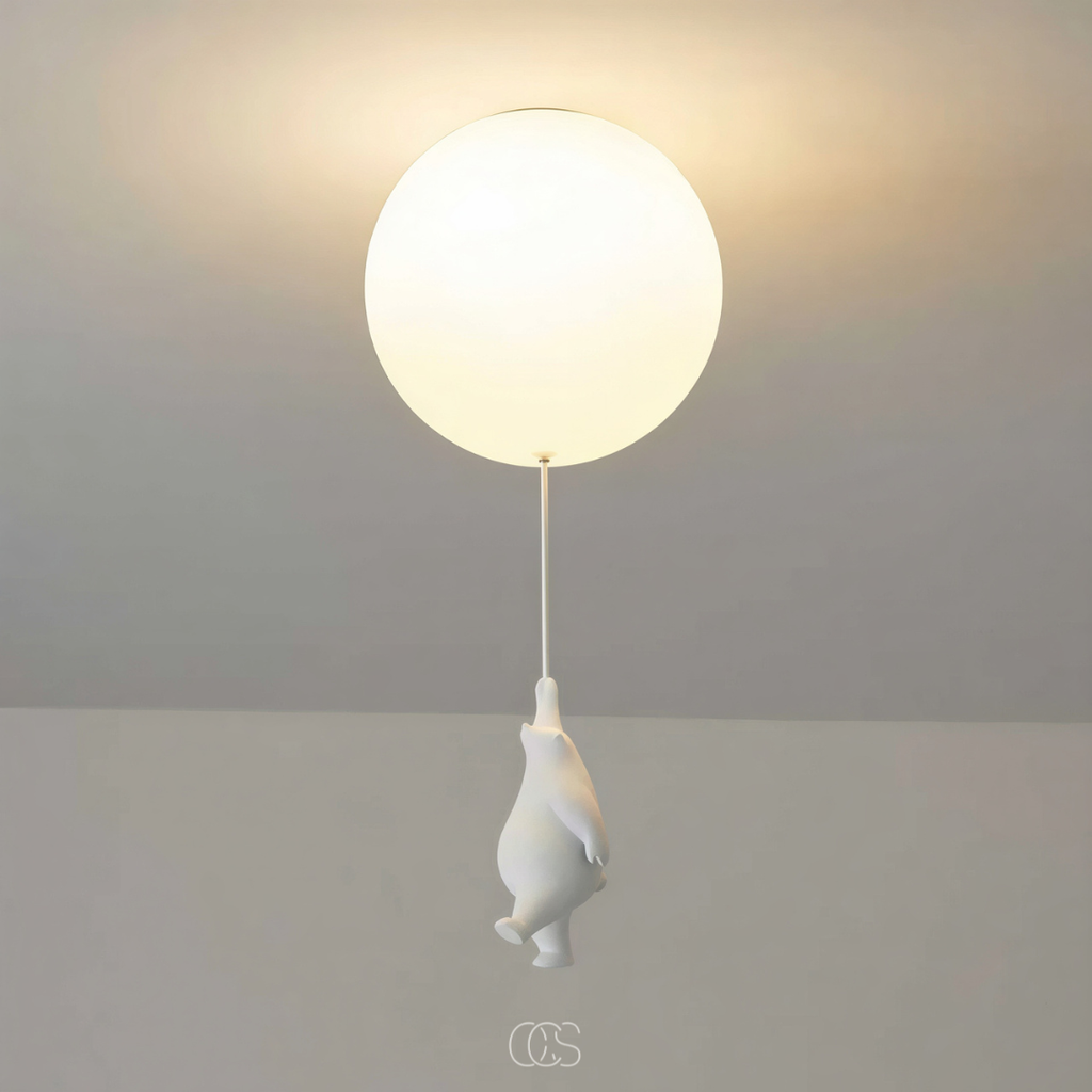 OCS - Lampada da soffitto Bambo Bear Balloon - Lampada LED giocosa per cameretta